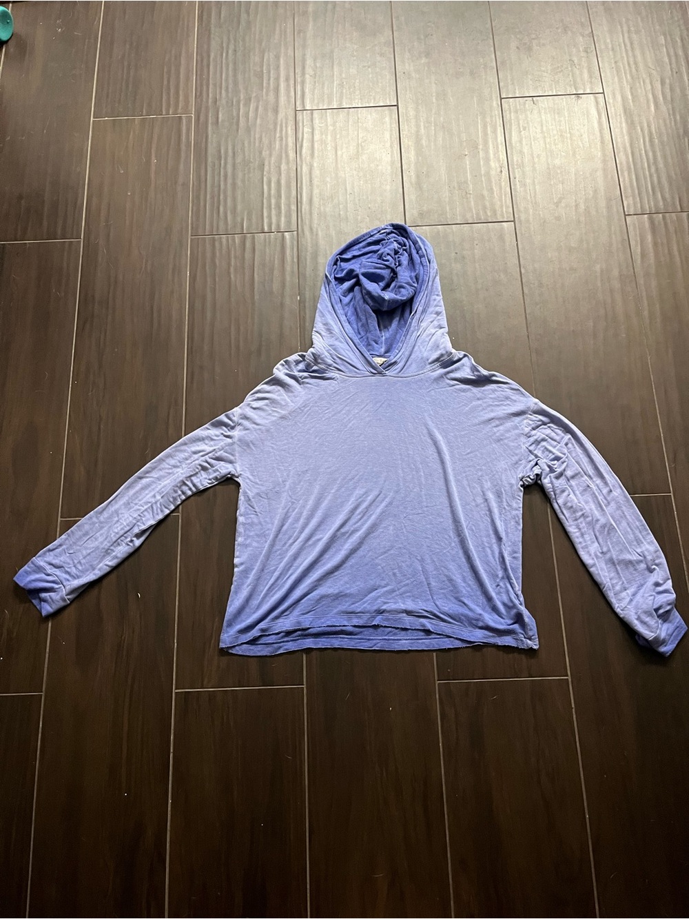 Hippie Rose Blue Hooded Pullover Top